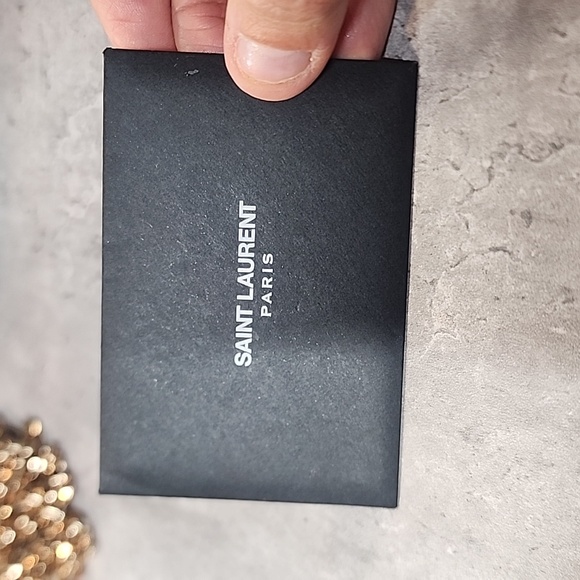 YSL Black Leather Caviar compact Wallet - Picture 14 of 15